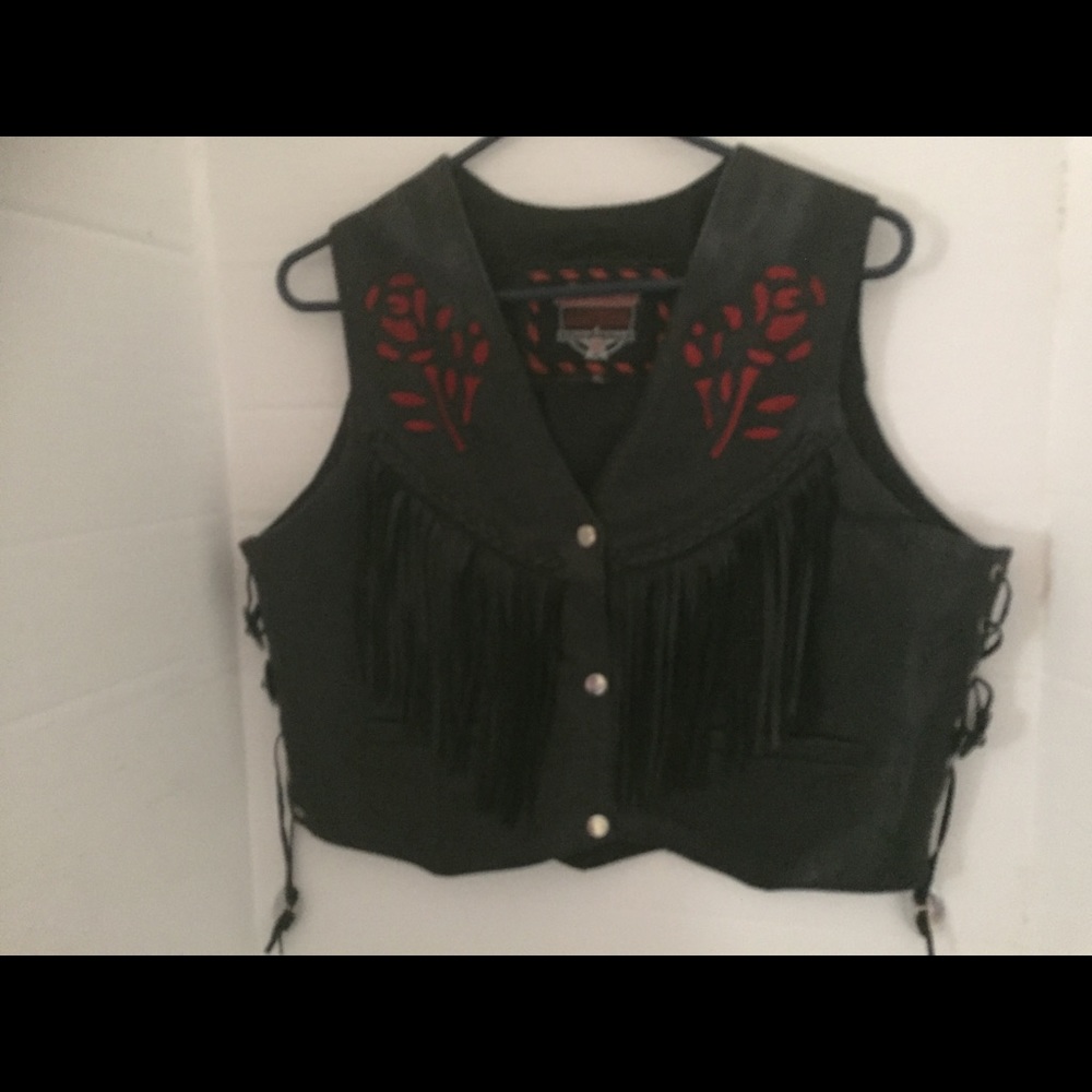 Interstate Leather Fringed Vest